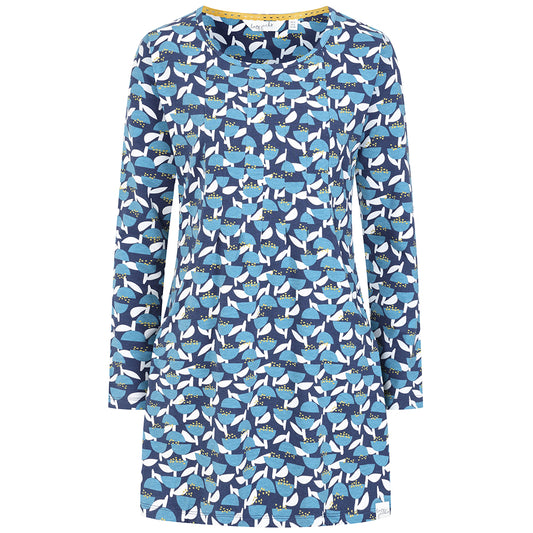 LJ114 - Ladies Printed Tunic - Bluebell