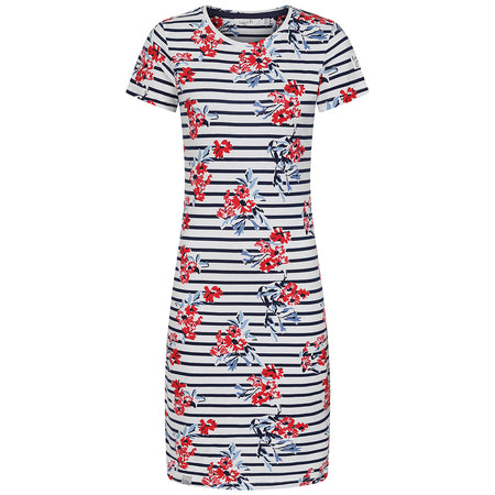 LJ115P - Ladies' Printed T-Shirt Dress - Meadow Red