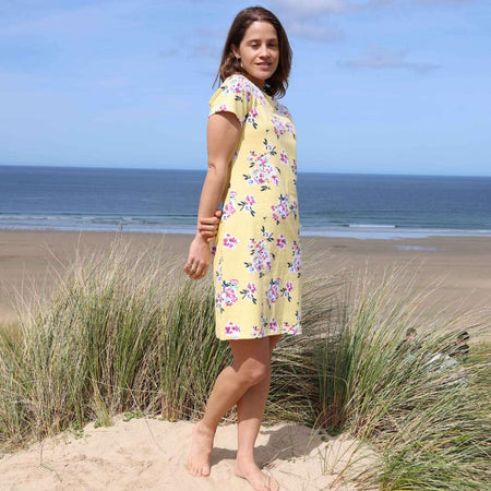 LJ115P - Patterned T-Shirt Dress - Wildflower