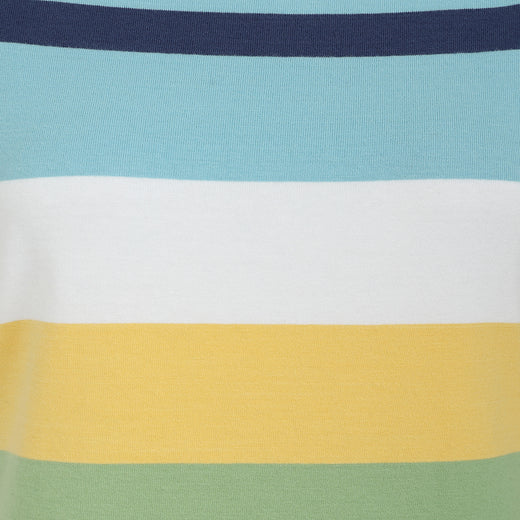 LJ115 - Striped T-Shirt Dress - Greens