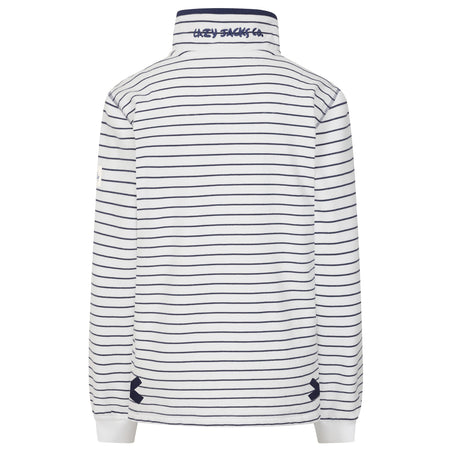 LJ14 - Ladies Button Neck Sweatshirt - White