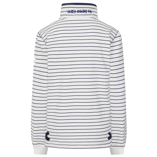 LJ14 - Ladies Button Neck Sweatshirt - White