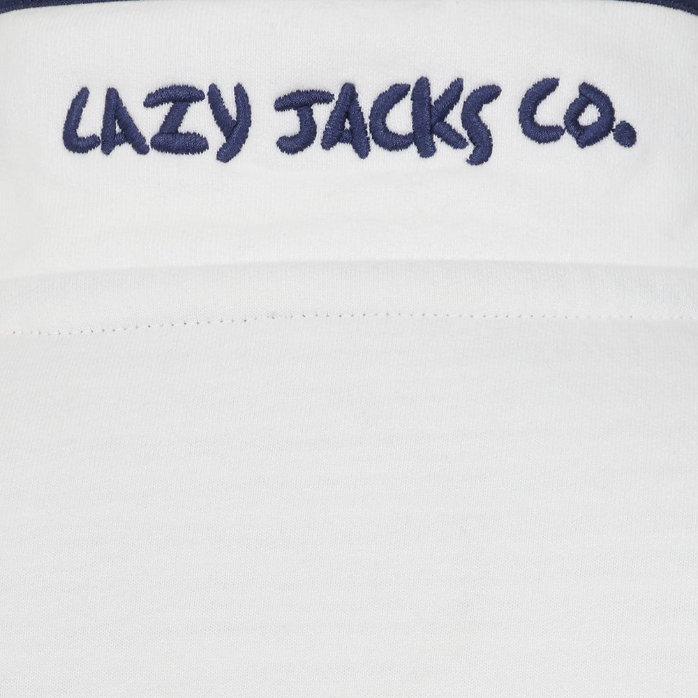 LJ14 - Ladies Button Neck Sweatshirt - White