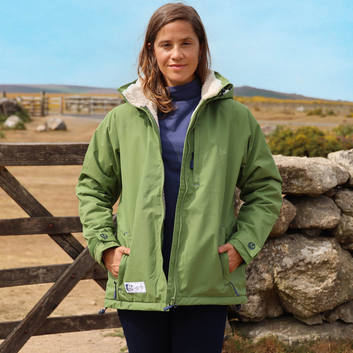 LJ158  - Snug Lined Coat - Sage