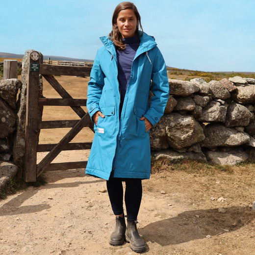 LJ159 - Longline Snug Lined Coat - Petrol