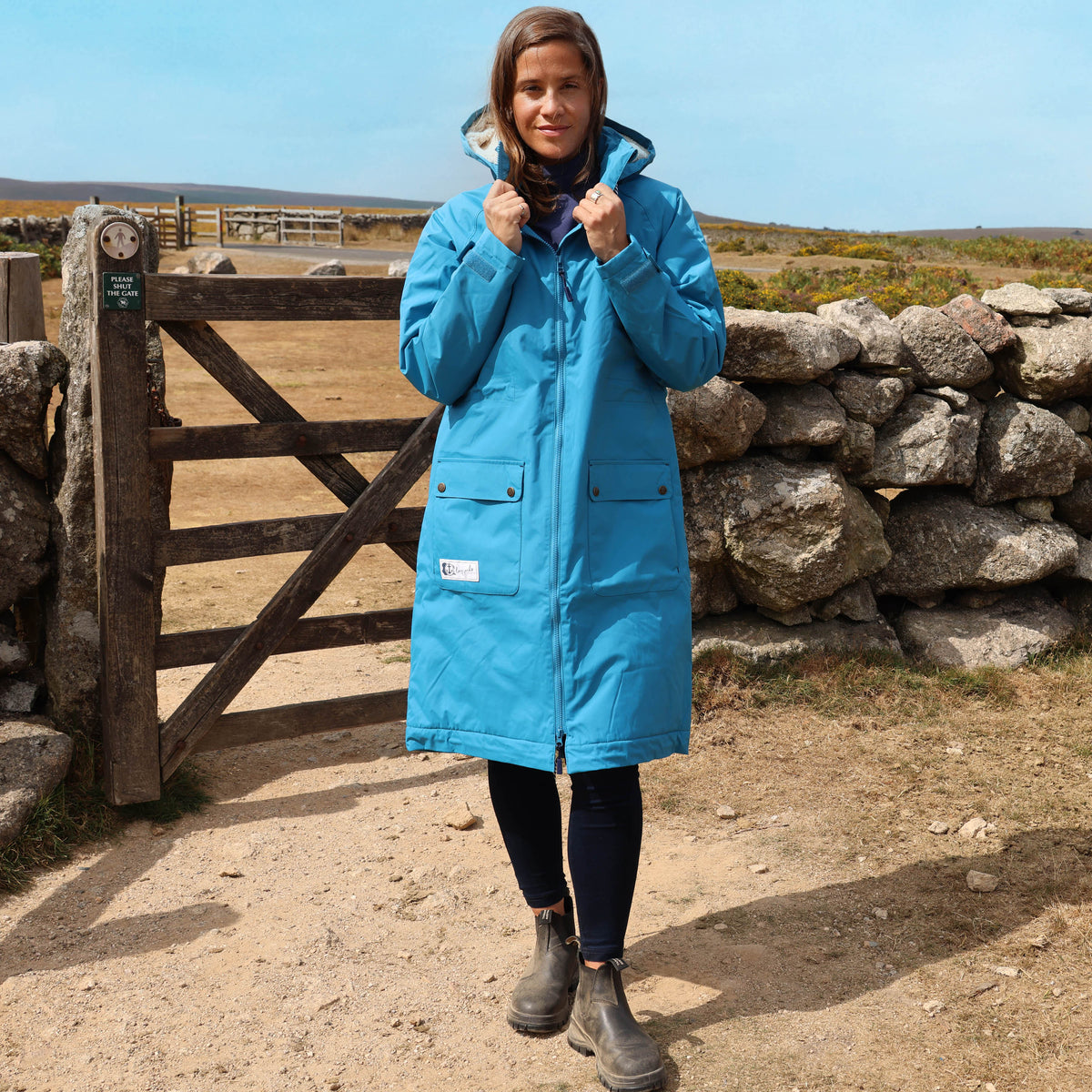 LJ159 - Longline Snug Lined Coat - Petrol