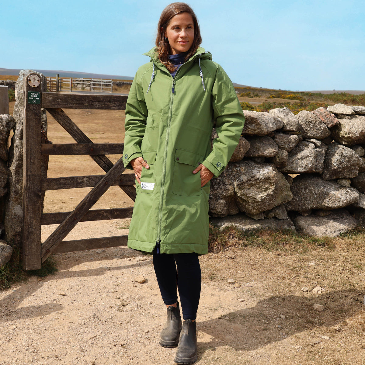 LJ159 - Longline Snug Lined Coat - Sage