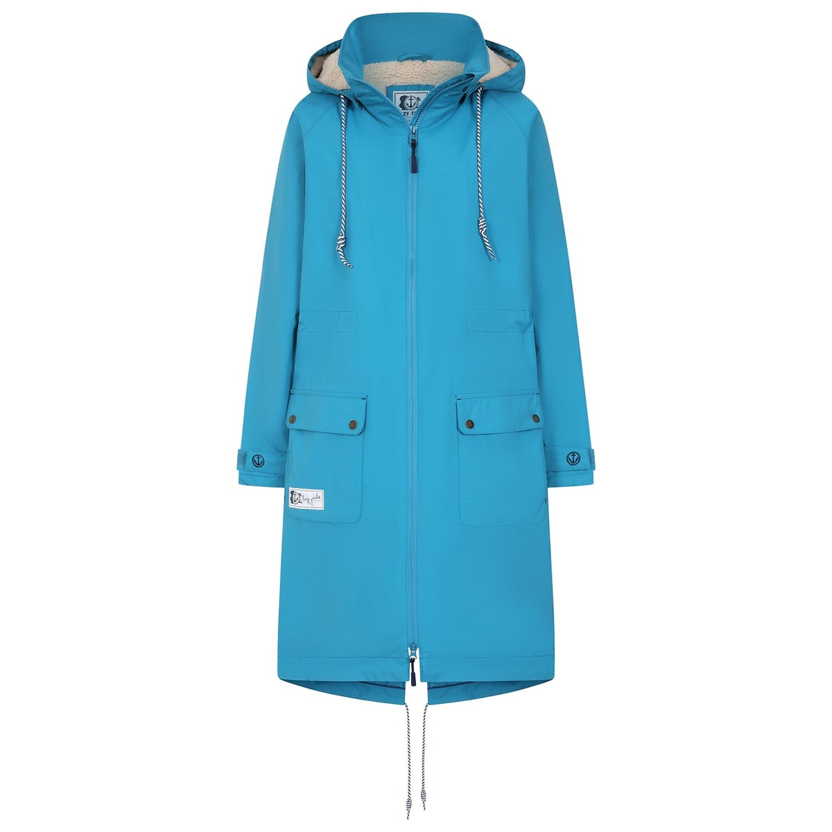 LJ159 - Longline Snug Lined Coat - Petrol