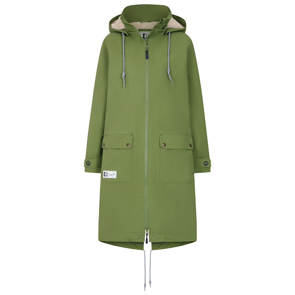 LJ159 - Longline Snug Lined Coat - Sage