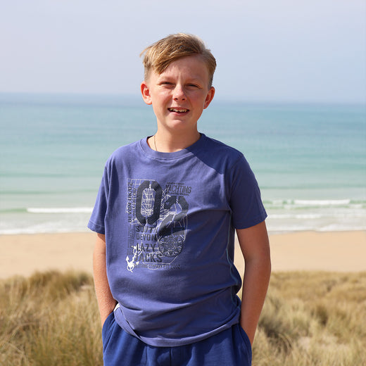 LJ15C - Boys Printed T-Shirt - Denim