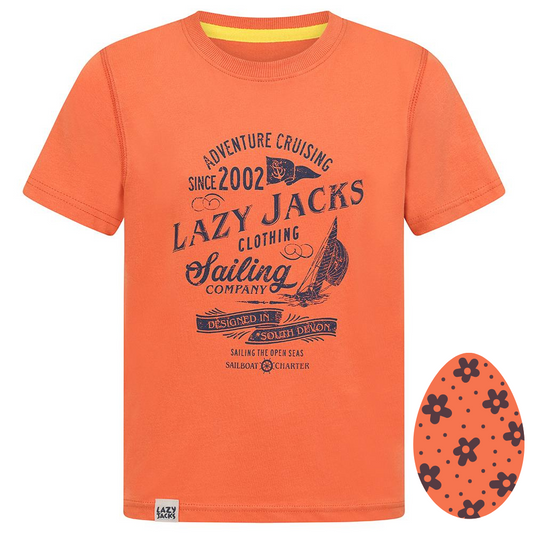LJ15C - Boys Printed T-Shirt - Orange