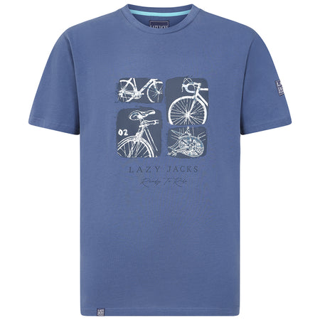 LJ15 - Men's Printed T-Shirt - Denim