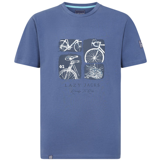 LJ15 - Men's Printed T-Shirt - Denim
