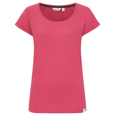 LJ163 - Ladies Roll Sleeve Tee - Cherry