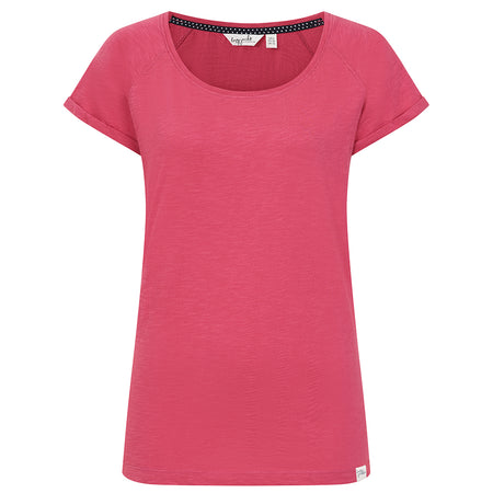 LJ163 - Ladies Roll Sleeve Tee - Cherry