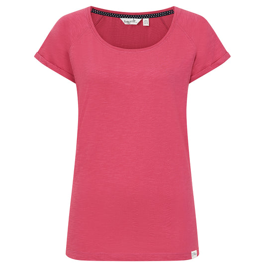 LJ163 - Ladies Roll Sleeve Tee - Cherry