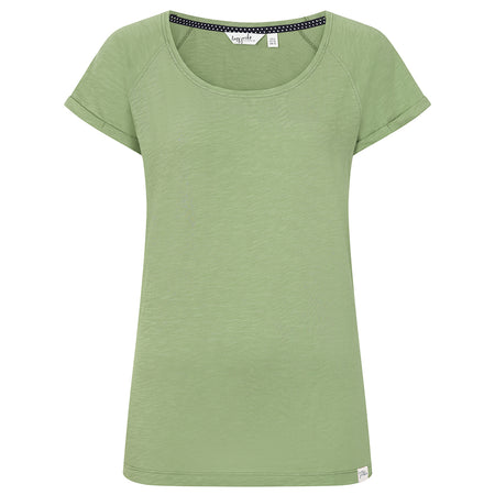 LJ163 - Ladies Roll Sleeve Tee - Grass