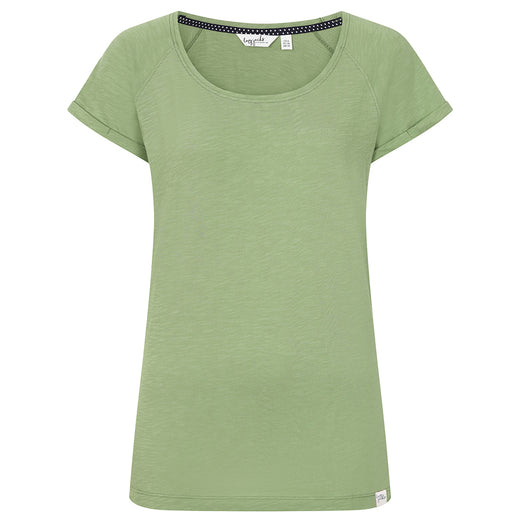 LJ163 - Ladies Roll Sleeve Tee - Grass