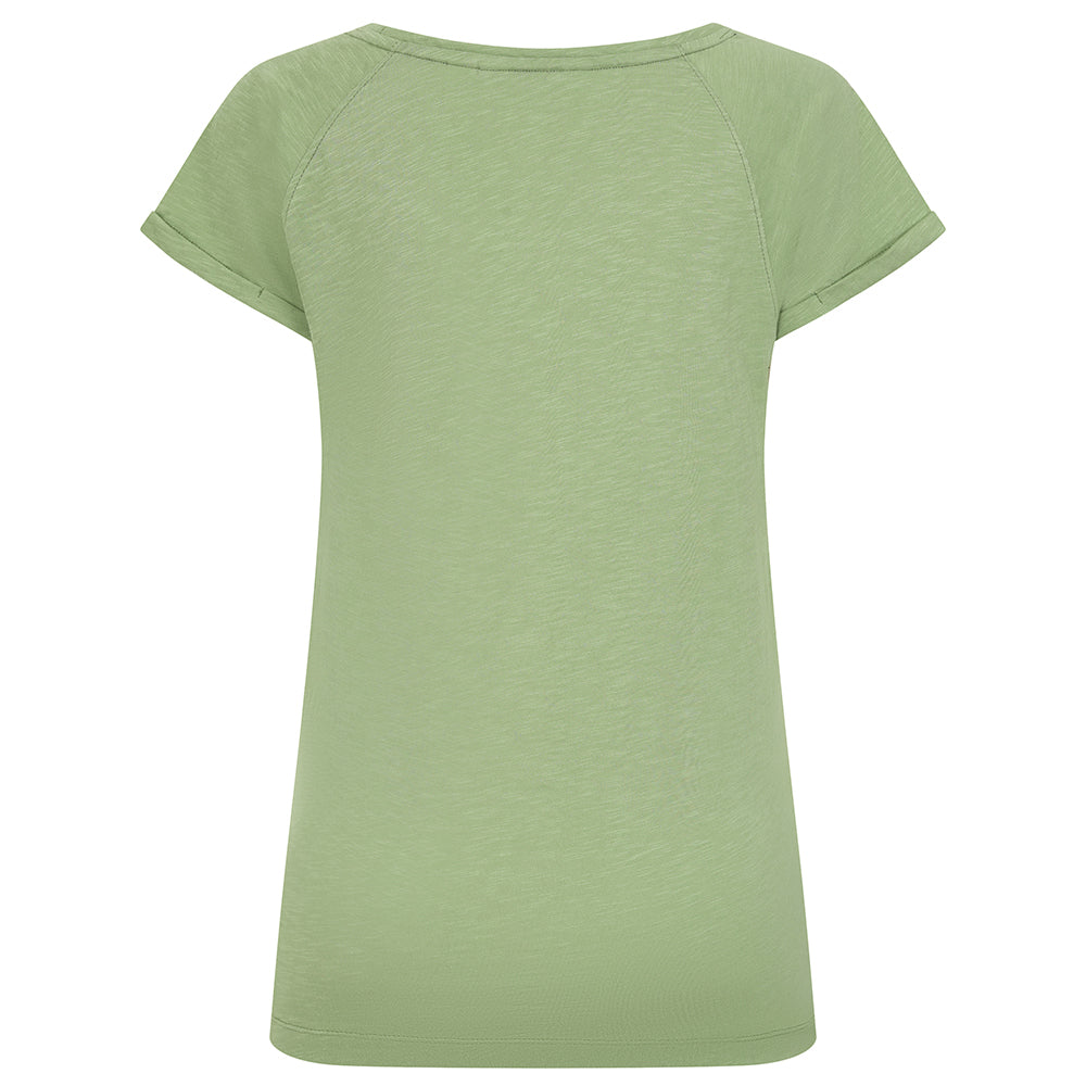 LJ163 - Ladies Roll Sleeve Tee - Grass