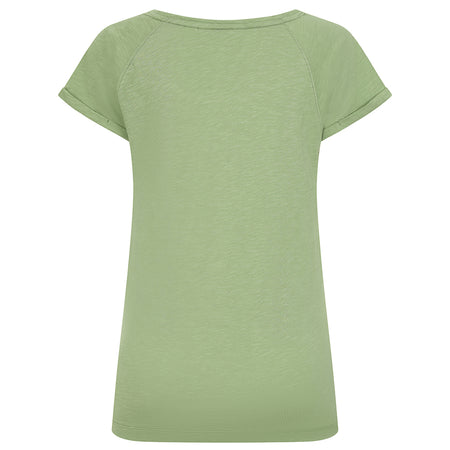 LJ163 - Ladies Roll Sleeve Tee - Grass