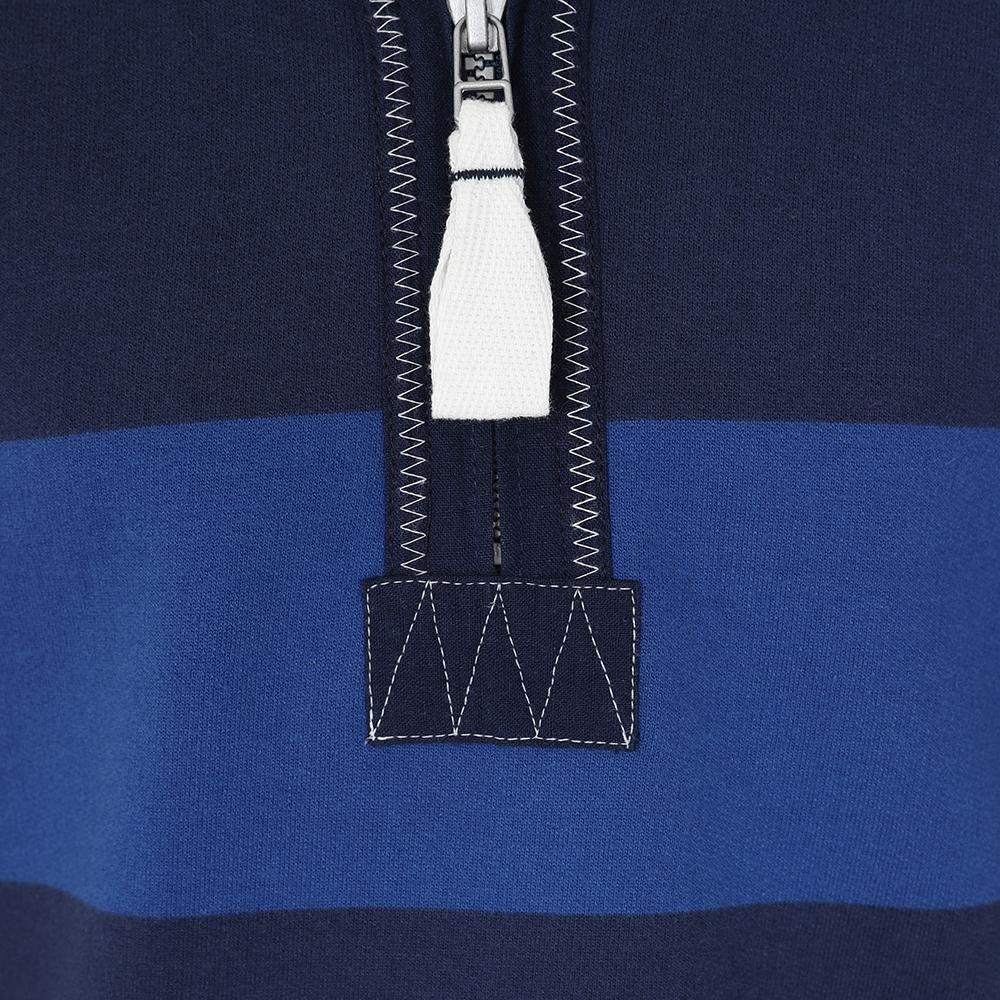 LJ18C - Boys Striped 1/4 Zip Sweatshirt - Royal