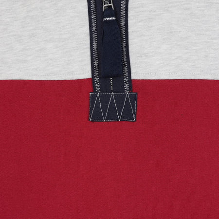 LJ19 - Men's Colour Block Sweatshirt - Rouge