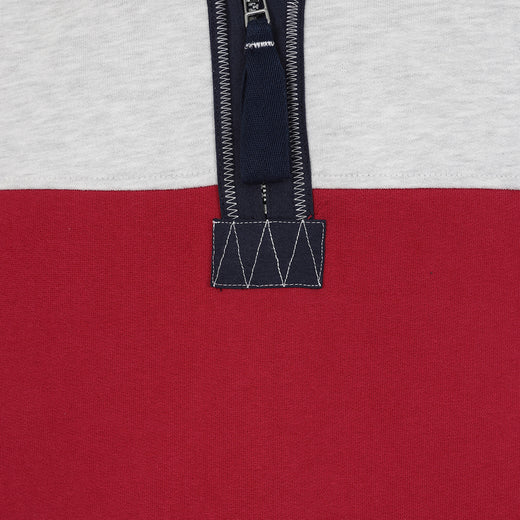 LJ19 - Men's Colour Block Sweatshirt - Rouge