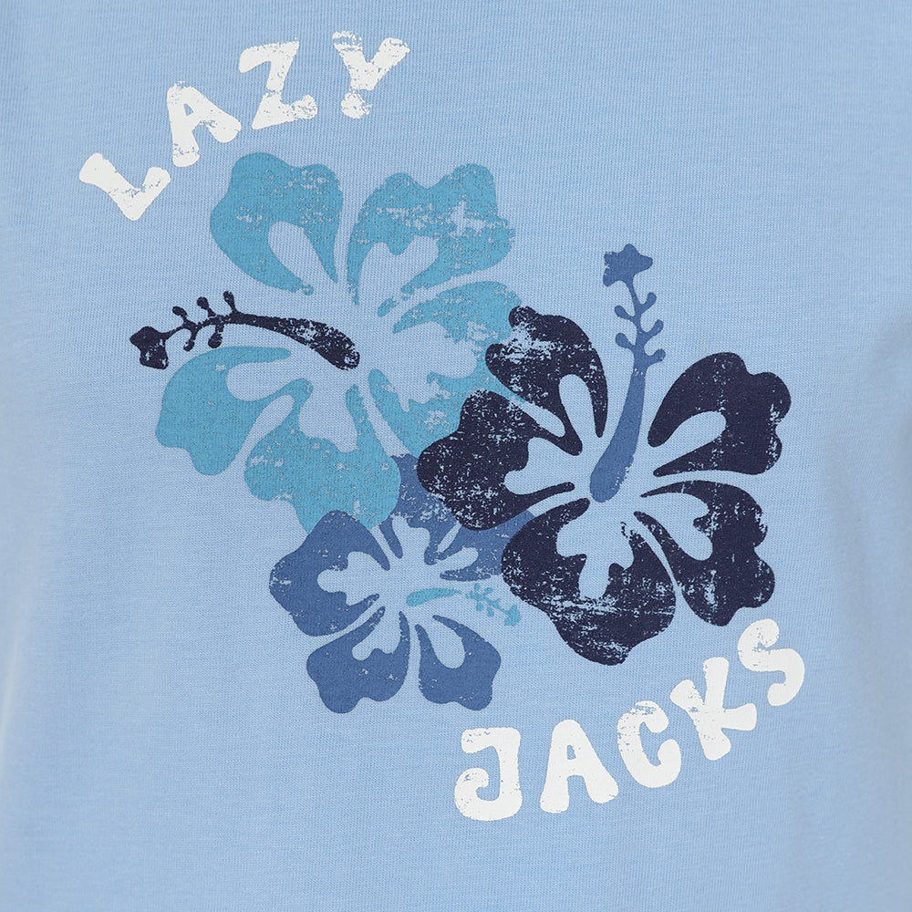 LJ208C - Girls Graphic Tee - Sky