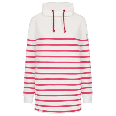 LJ20 - Ladies Draw String Roll Neck Sweatshirt - Cherry