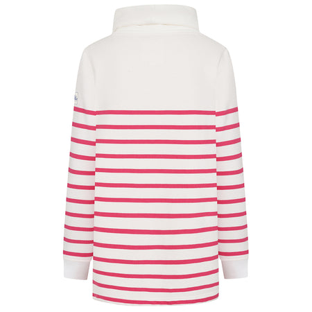 LJ20 - Ladies Draw String Roll Neck Sweatshirt - Cherry