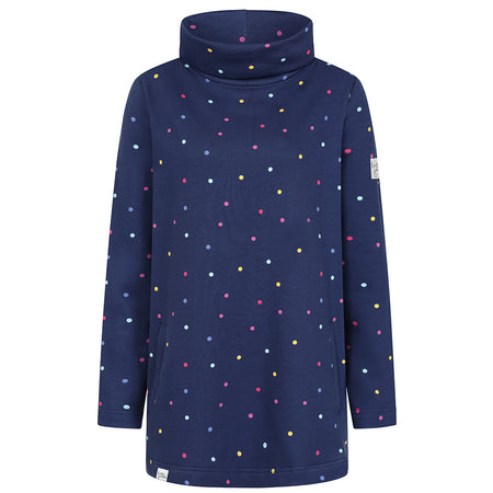 LJ20 Polka Dot - Roll Neck Sweatshirt - Multicoloured Spot