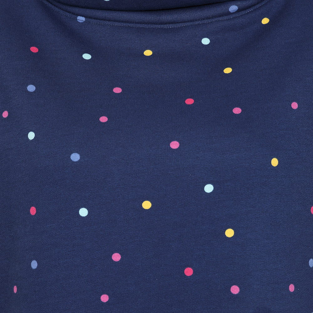 LJ20 Polka Dot - Roll Neck Sweatshirt - Multicoloured Spot