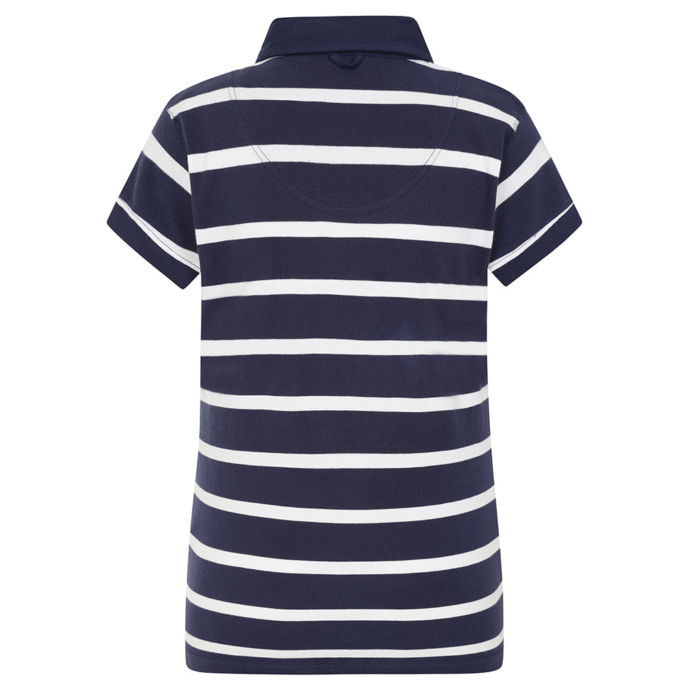 LJ22 - Ladies Striped Polo Shirt - Twilight