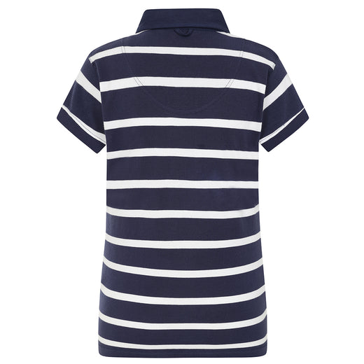 LJ22 - Ladies Striped Polo Shirt - Twilight