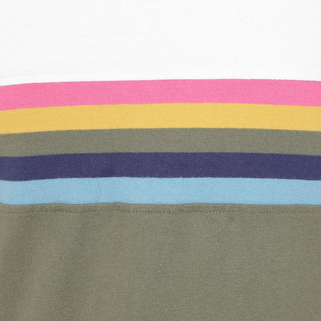 LJ97M - Multi Striped Breton Top - Khaki