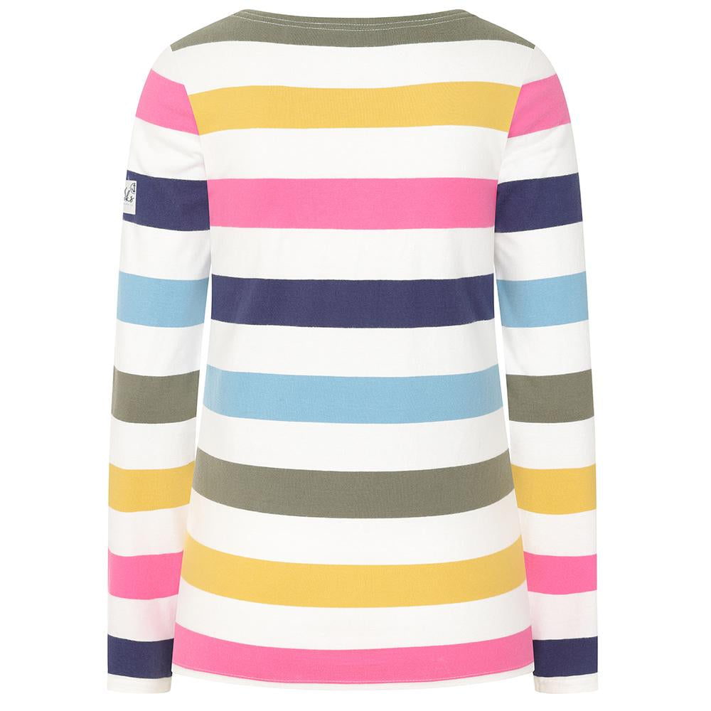 LJ97M - Multi Striped Breton Top - Chalk