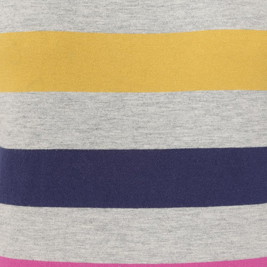 LJ97M - Multi Striped Breton Top - Grey Marle