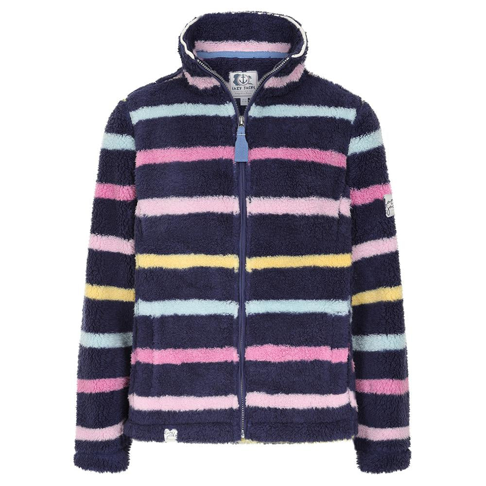 LJ157S - Striped Full Zip Snug - Twilight