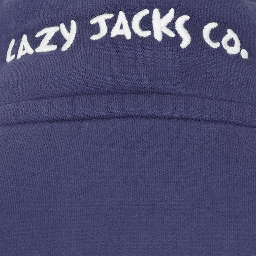 LJ6 - Striped Button Neck Sweatshirt - Twilight