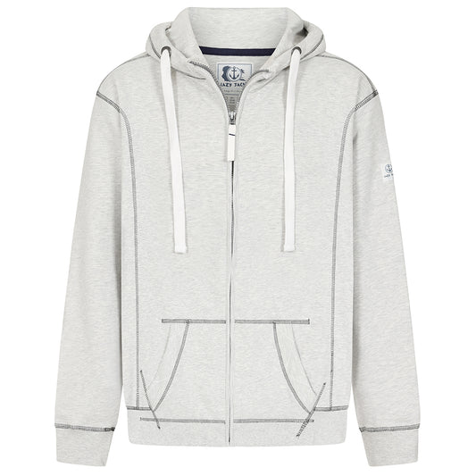 LJ26 - Mens Full Zip Hooded Sweatshirt - Grey Marl