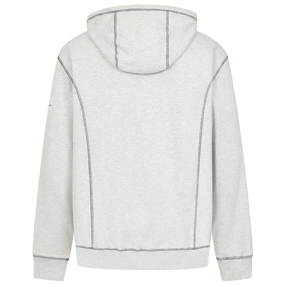 LJ26 - Mens Full Zip Hooded Sweatshirt - Grey Marl