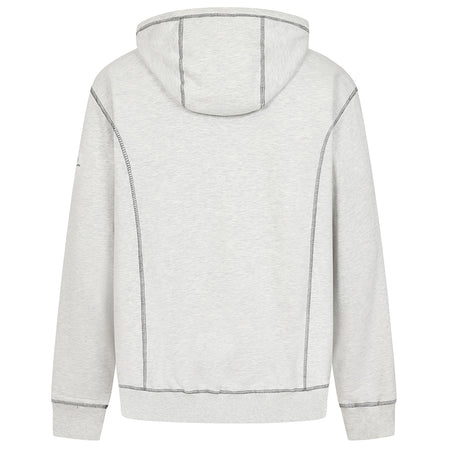 LJ26 - Mens Full Zip Hooded Sweatshirt - Grey Marl