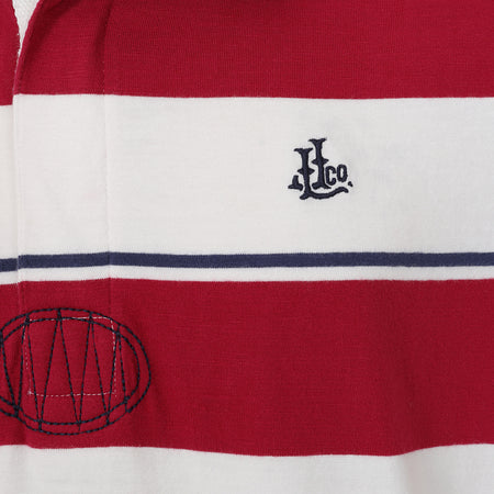 LJ27 - Men's Short Sleeve Rugby Shirt - Rouge
