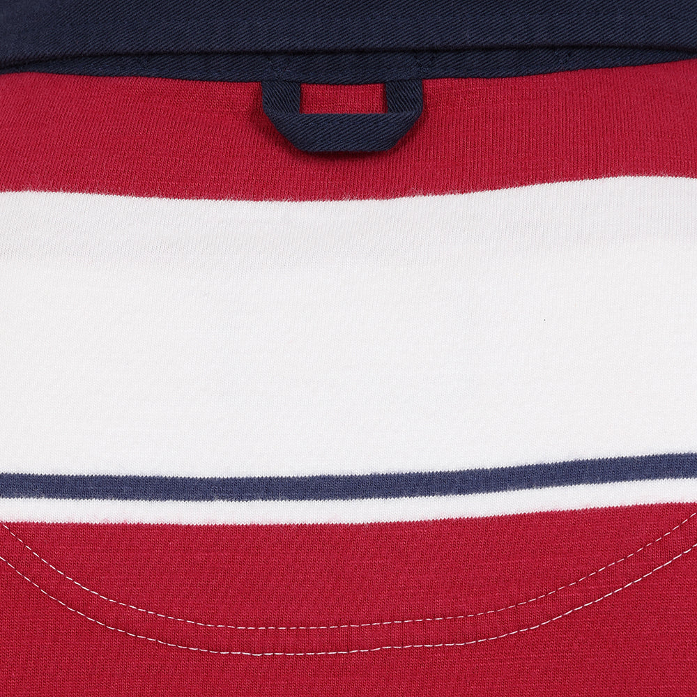 LJ27 - Men's Short Sleeve Rugby Shirt - Rouge