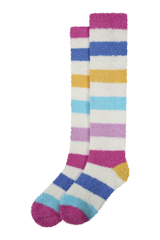 LJ2C - Children's Fluffy Socks - Chalk multi