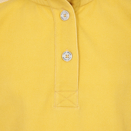 LJ301C - Girls Pique Button Neck Sweatshirt - Lemon