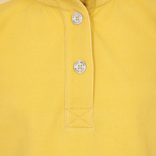 LJ301C - Girls Pique Button Neck Sweatshirt - Lemon