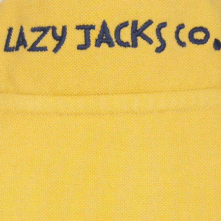 LJ301C - Girls Pique Button Neck Sweatshirt - Lemon