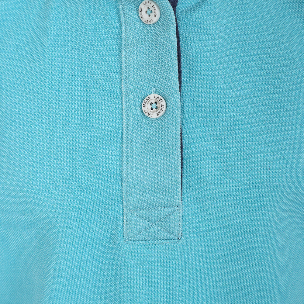 LJ301C - Girls Pique Button Neck Sweatshirt - Spearmint