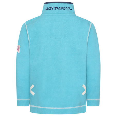LJ301C - Girls Pique Button Neck Sweatshirt - Spearmint